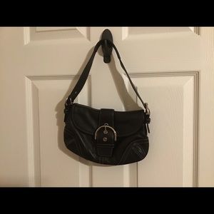 Coach black leather purse